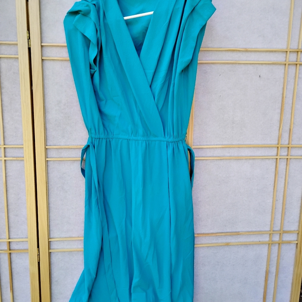 Chic Turquoise Midi Dress